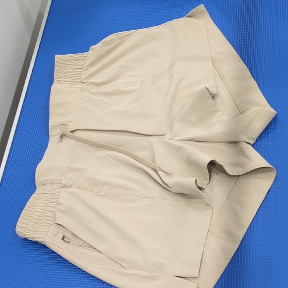 Beige Drawstring Shorts - Picture 2 of 15
